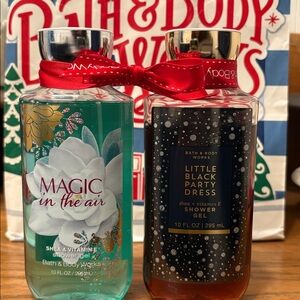 NWT Bath & Body Works Magic in the Air & Little Black Party Dress Shower Gel Set